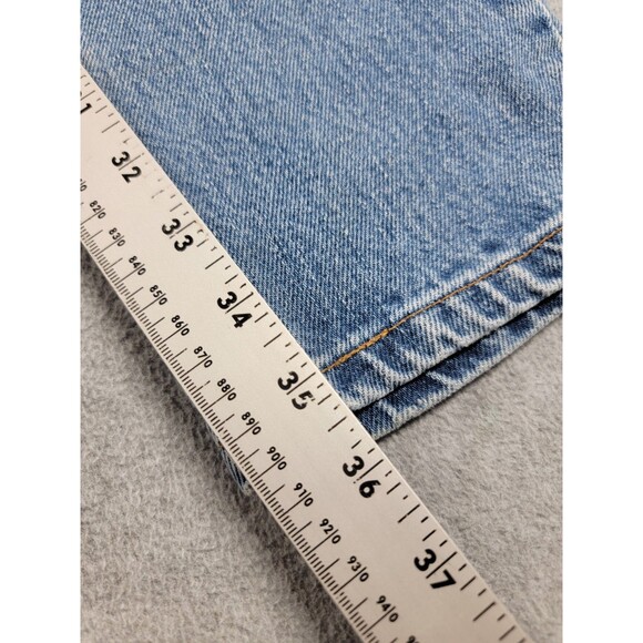 Vintage Levis 512 Jeans Mens 33x34 Slim Straight Blue High Distressed Y2K USA - Picture 3 of 15